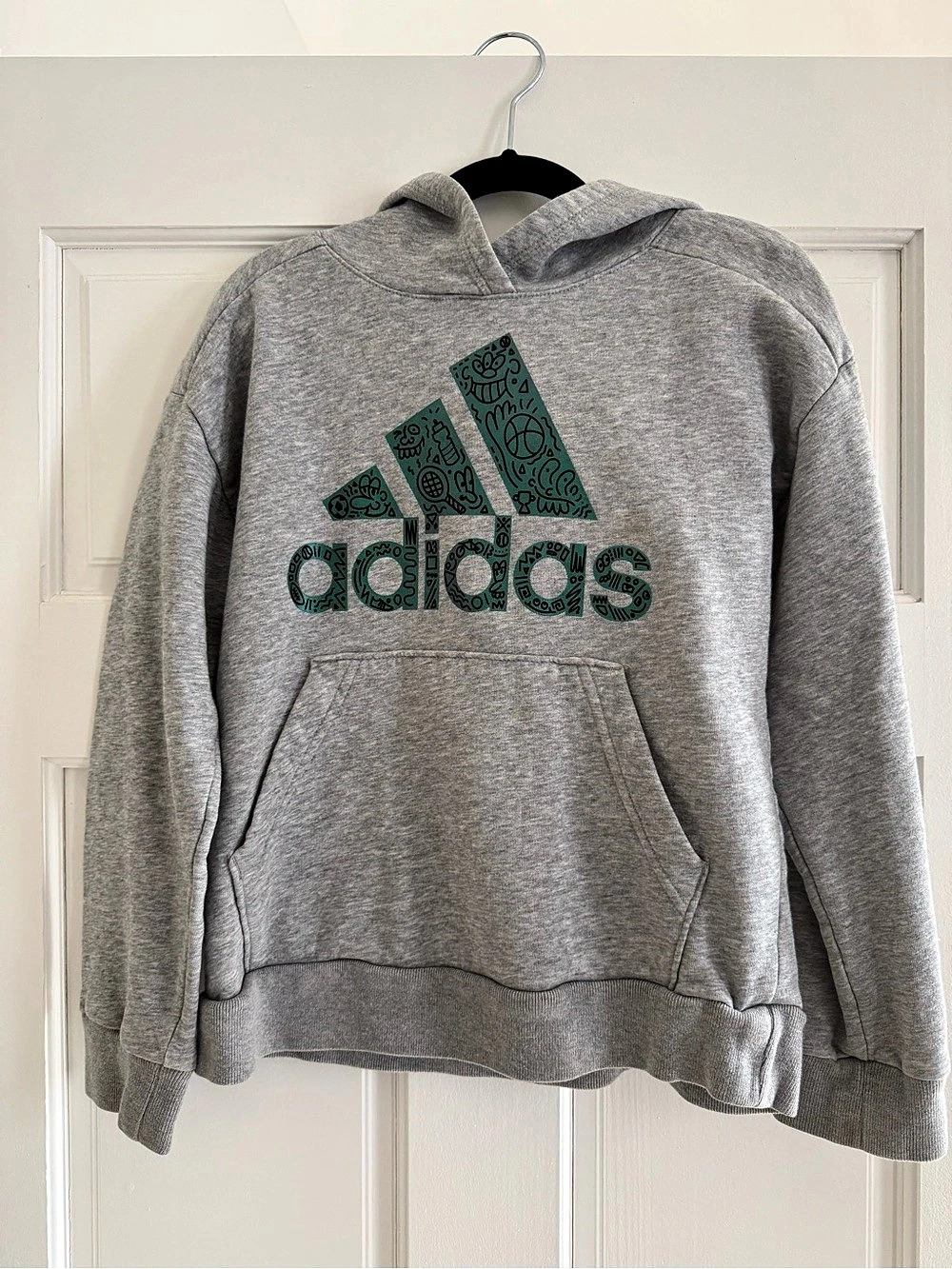 adidas Doodle Graphic Gray Hoodie